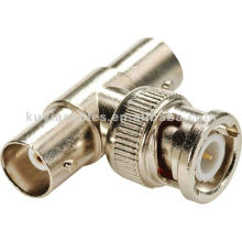 Conector del divisor del acoplador BNC - Adaptador BNC &quot;T&quot; 1 macho a 2 hembra